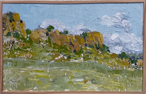 Table Mountains Oil on Panel Austin Mckinzie 2023 $200