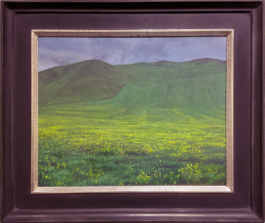Green Hills, Yokhol Valley Oil on Board Adam Longatti 2025 $800