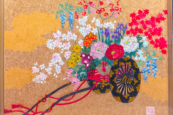 Fine Art Raffle: Flower Cart by Reiko Nakamura Yoshimoto